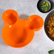 5624 Mickey Mouse Shape Plates For Kids Bpa Free  Unbreakable Childrens Food Plate Kids Bowl Fruit Plate Baby Cartoon Bowl Plate Tableware (1 Pc) thumbnail 1