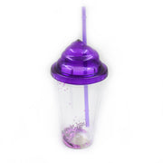 13131 High Quality Plasticcreative Cold Drink Cup  Tumble Reusable Tea Coffee Tumbler With Lid And Straw Double Wall Plastic Drinking Sport Bottletravel Tumbler (1 Pc  Mix Color) thumbnail 3