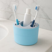 Multipurpose Bathroom Toothbrush And Utility Holder Stand With Multiple Slots (1 Pc) thumbnail 3
