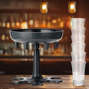 6 Shot Win Glass Dispensers With Tray  6 Pcs Glass thumbnail 1