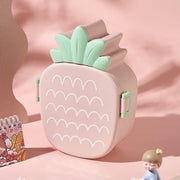 5729 Kids Lunch Box Cute Pineapple Shaped Bento Box With Fork Spoon Snack Candy Container Microwave Portable Office Lunch Box (1 Pc  With Spoon Fork  Color Box) thumbnail 1