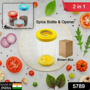 5789 Salt Bottle Salt Dispenser With Opener  Salt Shaker Pack Of 1 Seasoning Shaker High Quality Plastic Bottle For Home Cooking Picnic Camping Ration Salt Shakers (4 Pc Moq) thumbnail 6