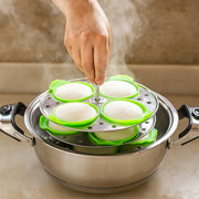 Idli Maker Cups (4 Pcs)  Food-grade Silicone Non-stick Idli Dhokla Egg Poacher Moulds thumbnail 4