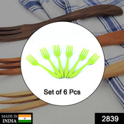 2839 Small Plastic 6pc Serving Fork Set For Kitchen thumbnail 7