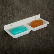 Wall Mounted Double Compartment Soap  Sponge Holder (1 Pc) thumbnail 3