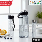 3 In 1 Multipurpose Water Bottle Set(2000 Ml+ 900 Ml+ 500 Ml 3 Pc Set) thumbnail 7