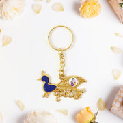 Premium Krishna-themed Decorative Metal Keychain thumbnail 2