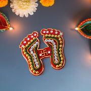 Decorative Laxmi Charan Paduka Sticker Set (Pack Of 2 Pc) thumbnail 3