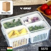 Fridge Storage Boxes Freezer Storage Containers Container For Kitchen Storage Set Storage In Kitchen Vegetable Storage Draining Crisper Refrigerator Food Box (1 Pc) thumbnail 6