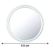 White Round Car Blind Spot Rear View Mirror Set (2 Pc) thumbnail 3