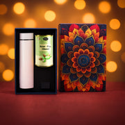 Effete Kesar Pista Almonds Gift Hamper Golden With Bottle (2 Pc Set) thumbnail 1