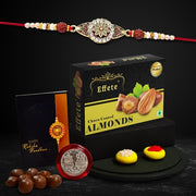 Rakhi (K1_425_ca32)  Chocolate Almonds 32gm Rakhi For Brother With Gift  Handmade Rakhi Rakhi Combo For Brother  Stylish Rakhi For Brother  Set Of 1 Rakhi thumbnail 1