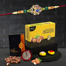 Rakhi Combo (K1_408_ea32)  Chocolate Almond 32gm With Pooja Coin  Greeting Card  Rakhi Gift Hamper  Rakhi Combo With Card And Chocolate  Chocolates Gift  Rakhi  Chocolate For Brother  Rakhi With Gift  Rakhi Set Of 1