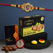 Rakhi (K1_517_ca32)  Chocolate Almonds 32gm Rakhi Combo With Card And Chocolate Chocolates Gift Pack Rakhi  Chocolate For Brother Rakhi With Gift Set Of 1 Rakhi thumbnail 1