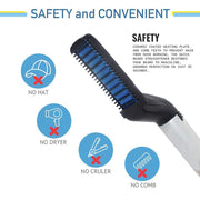 348 Mens Beard And Hair Curling Straightener (Modelling Comb) thumbnail 2