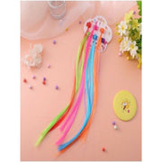 Kids Hair Braid Extensions with Clips | Fun Party Hair Accessories Pack of 6 (Color may vary) thumbnail 6