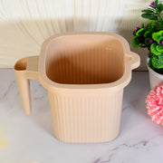 Plastic Square Bath Water Mug (4 Pc  1000 Ml  Mix Color) thumbnail 4