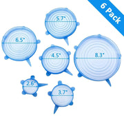 2154 Silicone Stretch Lids Reuseable Microwave Safe Flexible Covers (Set Of 6) (Loose Pack) thumbnail 3
