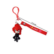 Cute Red Hair Cartoon Girl Silicone Keychain (1 Pc) thumbnail 4