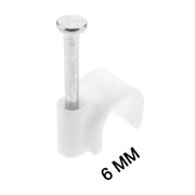 9020 100 Pc 6 Mm Cable Clip Used In All Kinds Of Wires To Make Them Stuck And Holded In Walls Etc. thumbnail 2