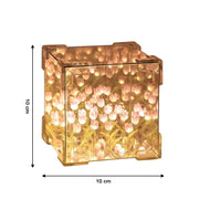 Decorative Tulip Flower Led Cube Night Lamp Set (1 Set  Mix Color) thumbnail 4