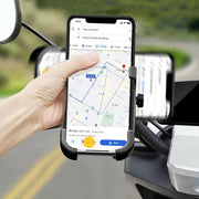 12674 Full Metal Body Bike  Scooty 360 Degree Rotating Mobile Holder Stand For Bicycle Motorcycle Scooty For Maps And Gps Navigation Fits All Smartphones (1 Pc) thumbnail 5