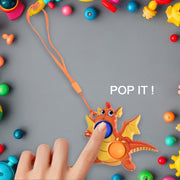2-bubble Dragon-shaped Push Pop Fidget Toy With Strap (1 Pc) thumbnail 3