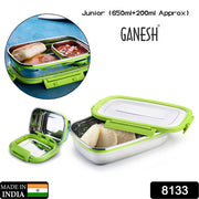 8133 Ganesh Junior Stainless Steel Lunch Pack For Office  School Use thumbnail 7