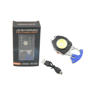 4339 Keychain Led Flashlight Rechargeable Multi Function 6 Lighting Modes Pocket Key Chain Flash Light Usb For Outdoor Campingwalking With Cigarette Lighter thumbnail 3