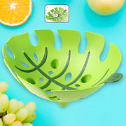 Leaf-shaped Plastic Fruit Basket (1 Pc) thumbnail 1