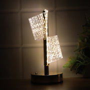 Luxury Crystal Led Double Shade Table Lamp (1 Pc) thumbnail 4