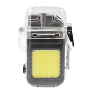 Usb Rechargeable Electric Lighter  3 Modes Cob Flashlight (1 Pc) thumbnail 4