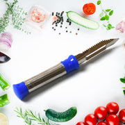 8218 2in1 Multi-purpose Stainless Steel Peeler With Hanging Ring For Vegetables Potato Peeler Carrot Grated Suitable For Peeling And Shredding Fruit And Vegetables Kitchen Accessories Piller (1 Pc) thumbnail 4