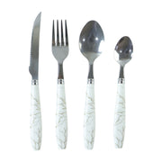 Stainless Steel Cutlery Set With Marble Design Handle (4 Pc  Set) thumbnail 3