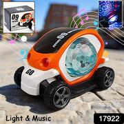 17922 Plastic 360 Degree Rotating Stunt Car Toy For Kids - Bump And Go Action With 4d Lights And Music Plastic Mini Car With Disco Ball (1 Pc  Battery Not Included) thumbnail 7