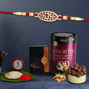 Om Rakhi For Brother  God Rakhi  Chocolate With Rakhi  Rakshabandhan Rakhi Hamper  Rakhi Combo  Assorted Chocolate Dry Fruits 96gm (K1_510_as) thumbnail 1