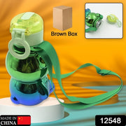 12548  Cute Plastic Water Bottle Straw Bottle With With Adjustable Shoulder Strap And Stickers Portable Drinking Cup Water Bottle For Kids thumbnail 4