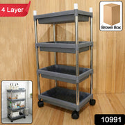 4-layer Rolling Storage Cart With Wheels Set thumbnail 6