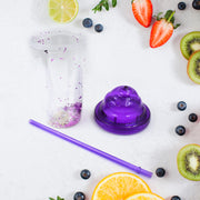 13131 High Quality Plasticcreative Cold Drink Cup  Tumble Reusable Tea Coffee Tumbler With Lid And Straw Double Wall Plastic Drinking Sport Bottletravel Tumbler (1 Pc  Mix Color) thumbnail 4