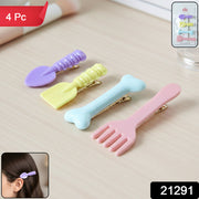 Cute Cartoon Food Shape Hair Clips Set (4 Pc) thumbnail 7