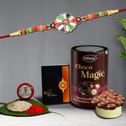 Rakhi For Brother Set Of 1 With Choco Magic 96gm  Designer Rakhis  Rakshabandhan Rakhi Collection (K1_416_em) thumbnail 1