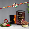 Rakhi For Brother Set Of 1 With Choco Magic 96gm  Designer Rakhis  Rakshabandhan Rakhi Collection (K1_416_em)