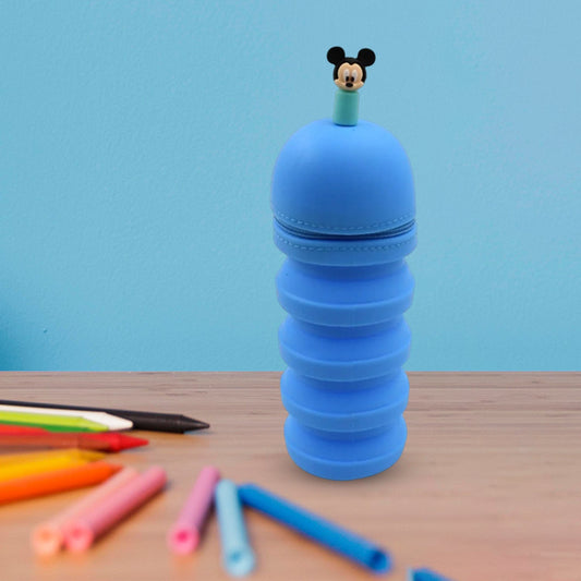 Silicone Telescopic Pencil Case ? Large Capacity, Zipper Closure, Perfect for School & Office