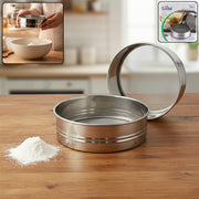 Stainless Steel Fine Mesh Atta Chalni Sieve Set (2 Pc Set) thumbnail 1