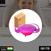 0617b Rotating Baby Bowl Used For Serving Food To Kids And Toddlers Etc. thumbnail 7