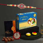 Rakhi (K1_424_bs32)  Chocolate Butter Scotch 32gm  Rakhi Combo With Card And Chocolate  Chocolates Gift  Rakhi  Chocolate For Brother  Rakhi With Gift  Set Of 1 Rakhi thumbnail 1