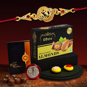 Rakhi (K1_404_ca32)  Chocolate Almonds 32gm Rakhi Combo With Card And Chocolate Chocolates Gift Pack Rakhi  Chocolate For Brother Rakhi With Gift Set Of 1 Rakhi thumbnail 1