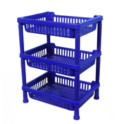 0803 Multipurpose Plastic Storage Rack Oraganiser - 3 Pcs thumbnail 1