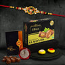Rakhi (K1_551_ca32)  Chocolate Almonds 32gm Rakhi For Brother With Gift  Rakhi With Chocolate Rakhi Combo For Brother  Set Of 1 Rakhi  Chocolate