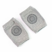 Light Grey Toddler Wool Knit Leg Warmer (Knee Guard) thumbnail 3
